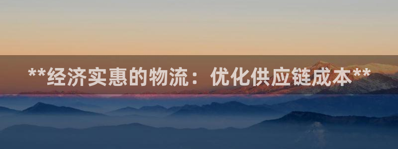 28圈官方官网版：**经济实惠的物流