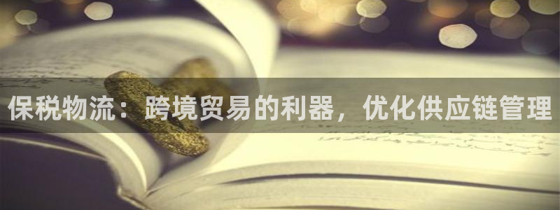 28圈官网版下载：保税物流：跨境贸易